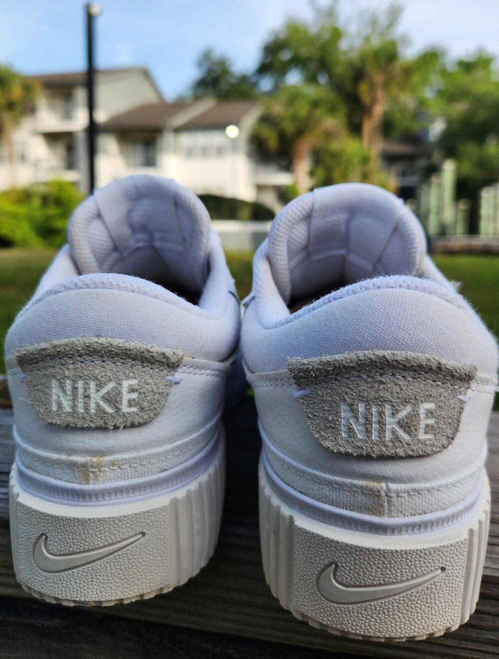 Nike Women's Court Legacy Platform White Rhinestones Customized Sneakers Size 6 - Picture 9 of 16
